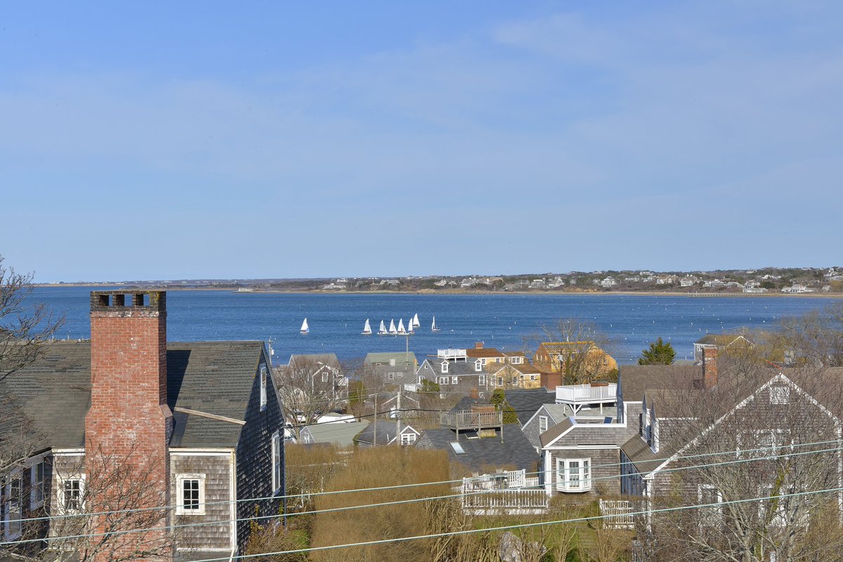 bmeyerack's tweet image. Blue skies &amp;amp; sailboats in the harbor! ⛵ The view from 55 Orange St. says Summer is closer than you think! #Nantucket