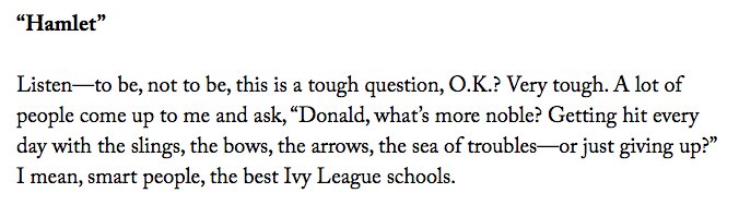 mrianleslie's tweet image. Donald Trump does Shakespeare newyorker.com/humor/daily-sh…