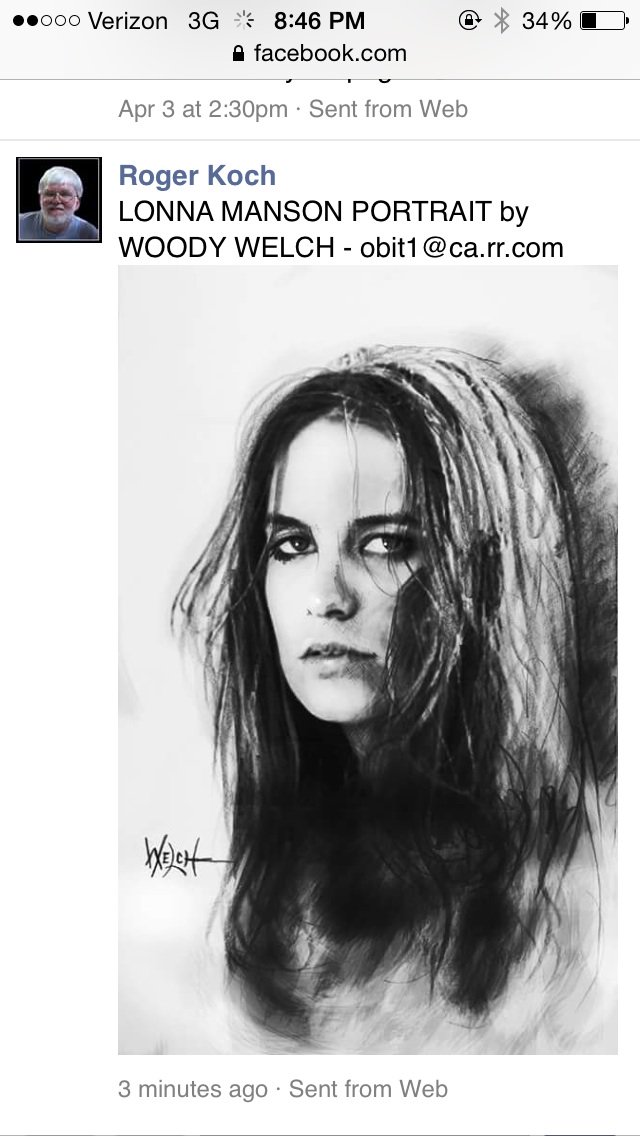 LonnaManson's tweet photo. So this week someone stole my model name and pictures to catfish people online anddddd I received my first fan art https://t.co/oDB0ygJSmo