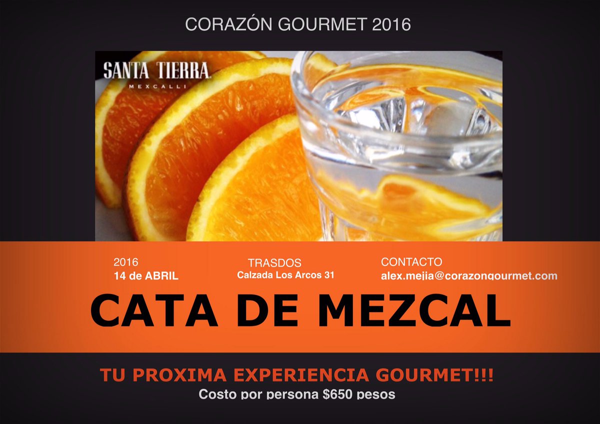 corazon_gourmet's tweet photo. Cata de mezcal @SantaTierra_  en Querétaro! 14/04/16 @trasdosmx #gourmet @am_queretaro @foodiemx @PasaTiempoQRO https://t.co/OIuPnHfV7f