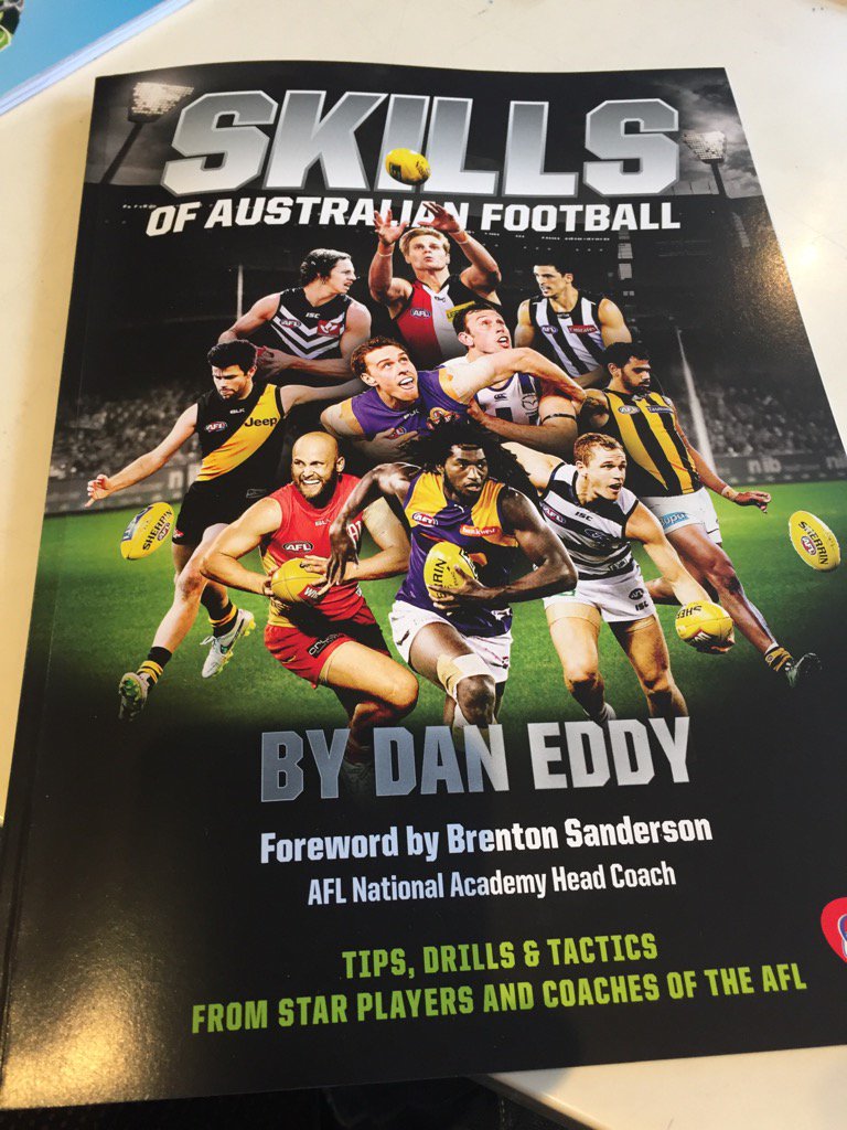 Just arrived. 1 of the best books we have done. Covers every angle of #AFL skills. Pre-order slatterymedia.com