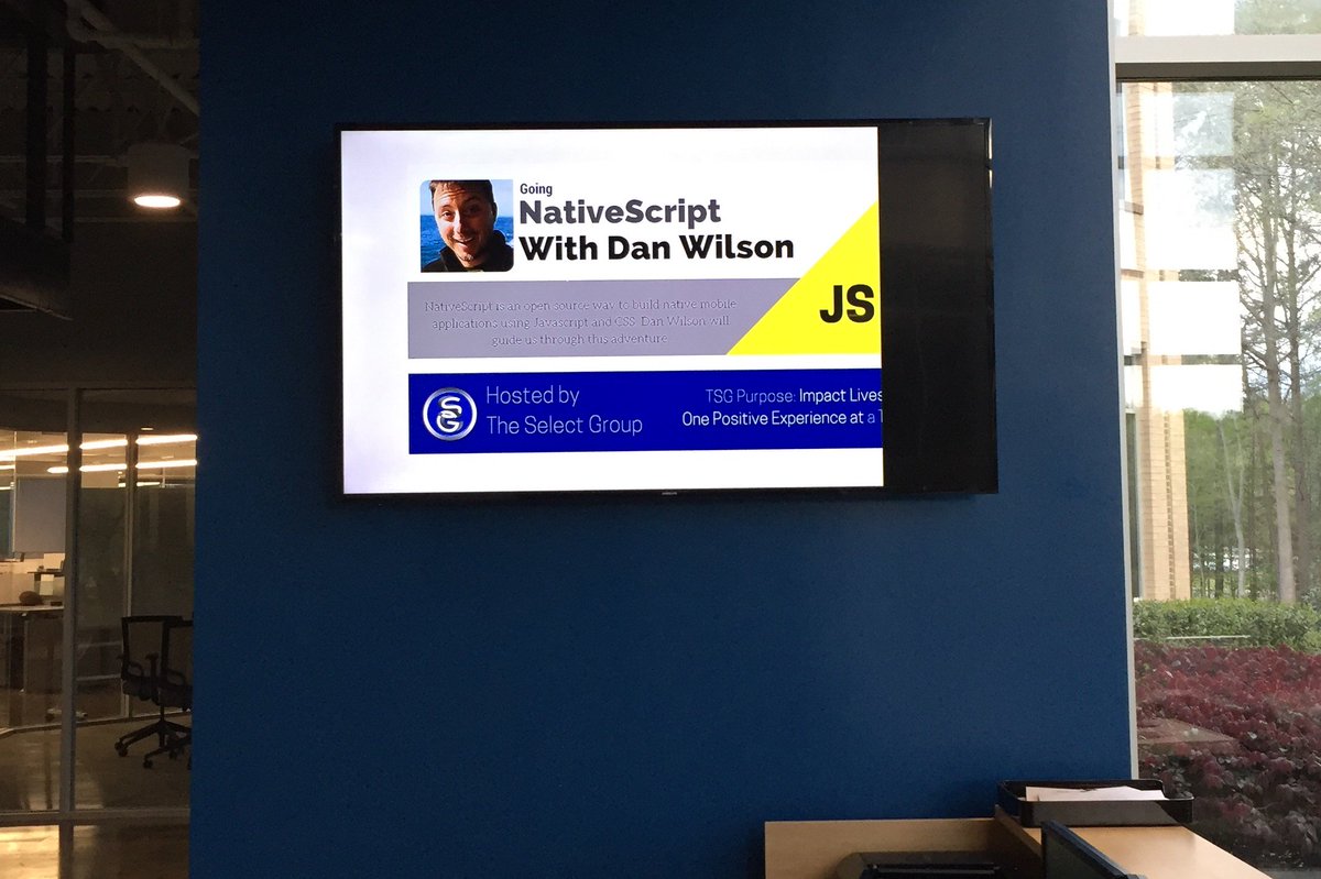 trianglejs's tweet image. Thank you @TheSelectGroup for hosting tonight meetup and @DanWilson for presenting on @nativescript