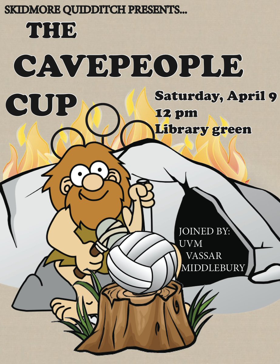 Skidditch has a tournament coming up! So excited to be playing with <a href="/VassarQuidditch/">Butterbeer Broooers</a> <a href="/UVMQ/">UVM Quadball</a> and possibly <a href="/middquid/">Middlebury Quidditch</a> <3