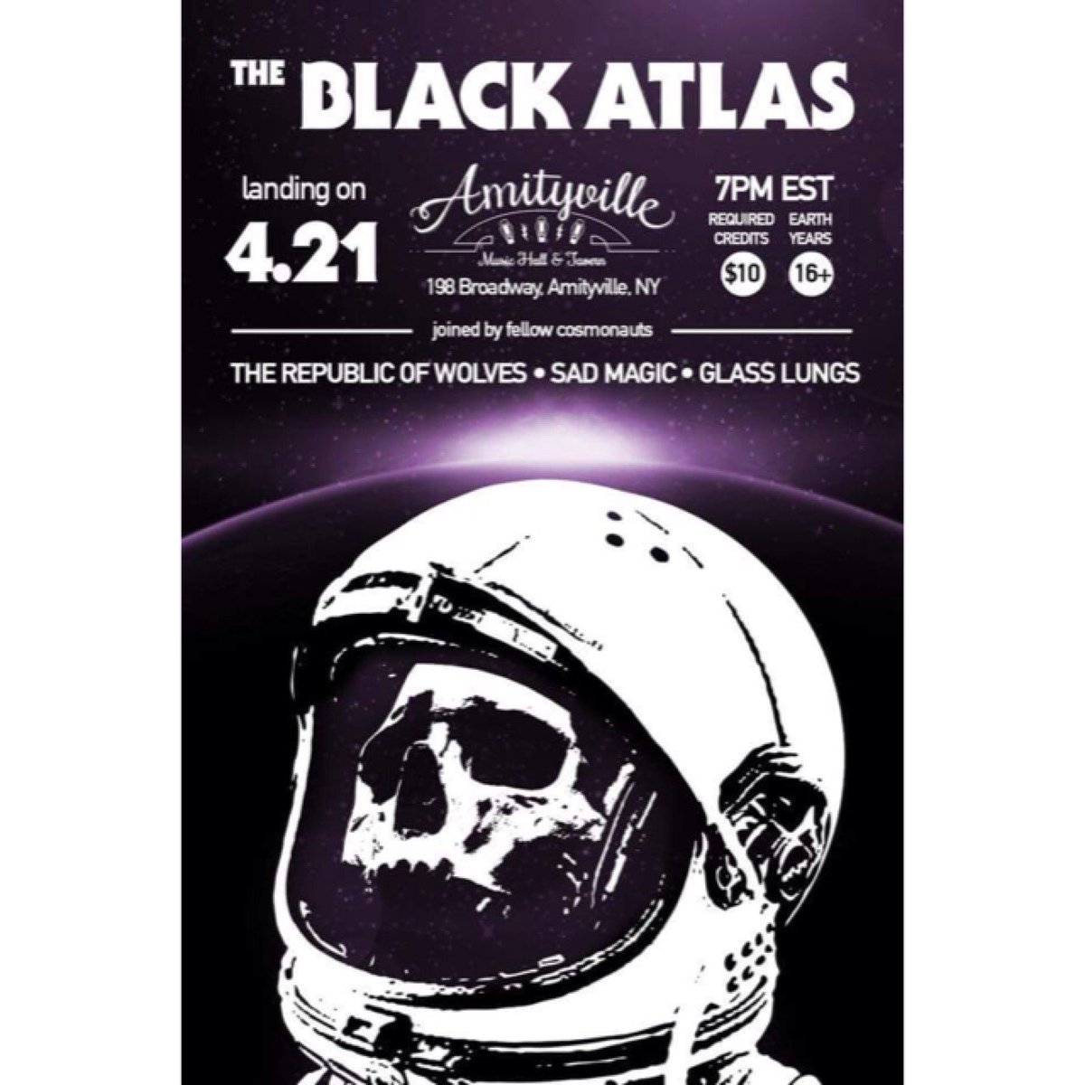LIVESOURCELI's tweet photo. RT @TheBlackAtlas @TheRepofWolves #SadMagic #GlassLungs play AMH on 4/21! RT https://t.co/qG6HweORGw