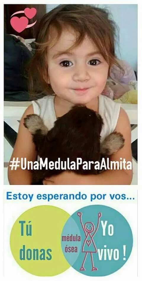 #UnaMedulaParaAlmita. 🙏ALMITA NO ESTÁ BIEN. NECESITA DE NOSOTROS @vivirsinCFK_ya  <a href="/gustavohlopez/">Gustavo Héctor Lopez</a> <a href="/diegodillen/">Diego Dillenberger</a>