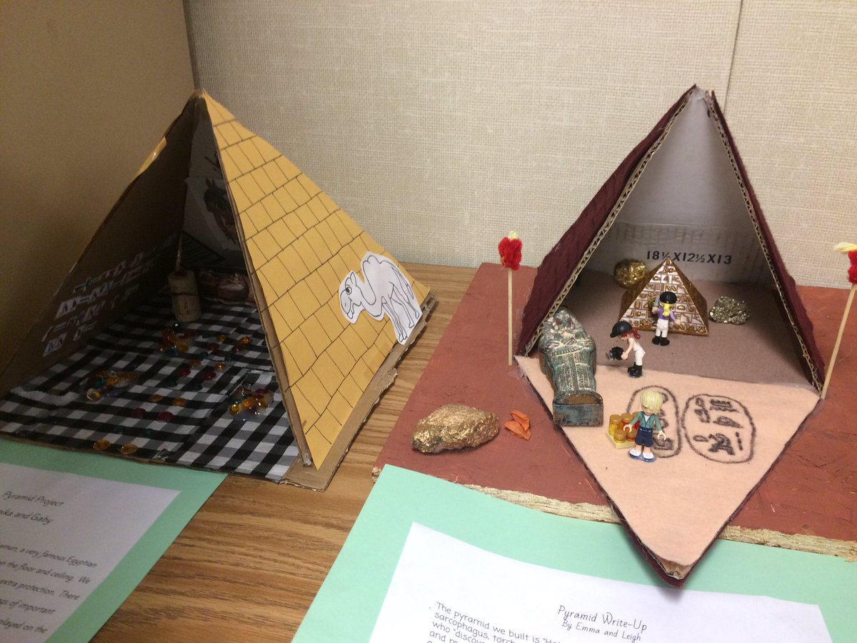 amysbayani's tweet photo. 6th graders Egyptian pyramid builds are up and ready for open house @GardnerGrizzly @vb_jordan https://t.co/3029jSoFaf