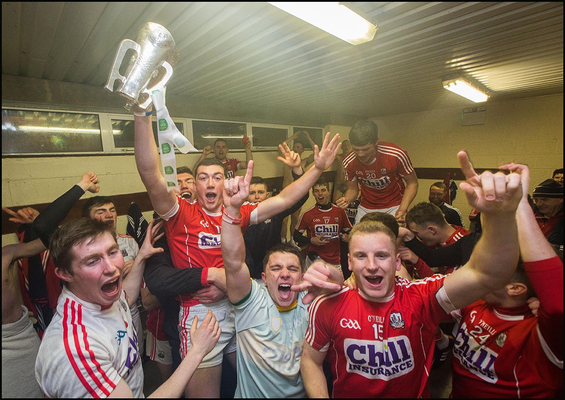Inphosports's tweet photo. 'Party Time' Cork U21 team celebrate in the dressing rooms after the game! https://t.co/8en9yRdrnF