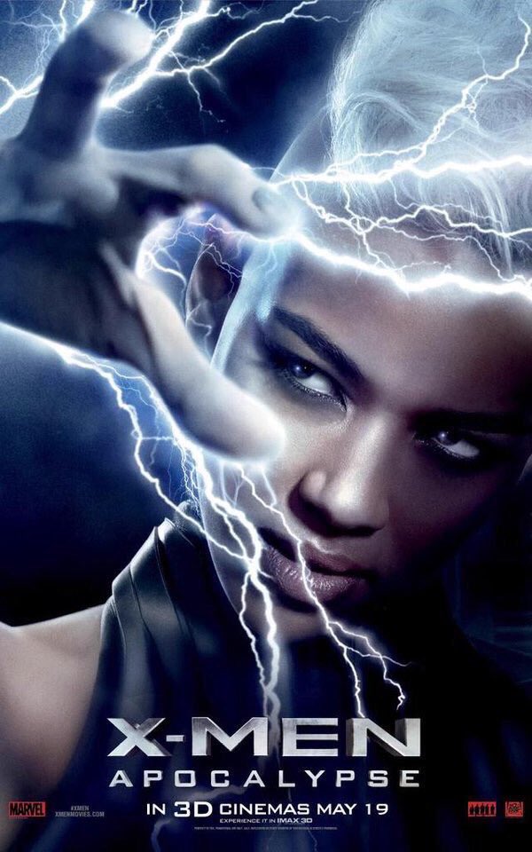XmenFrost's tweet image. My girl "Storm" showing off done powers in #XMenApocalypse poster...😍