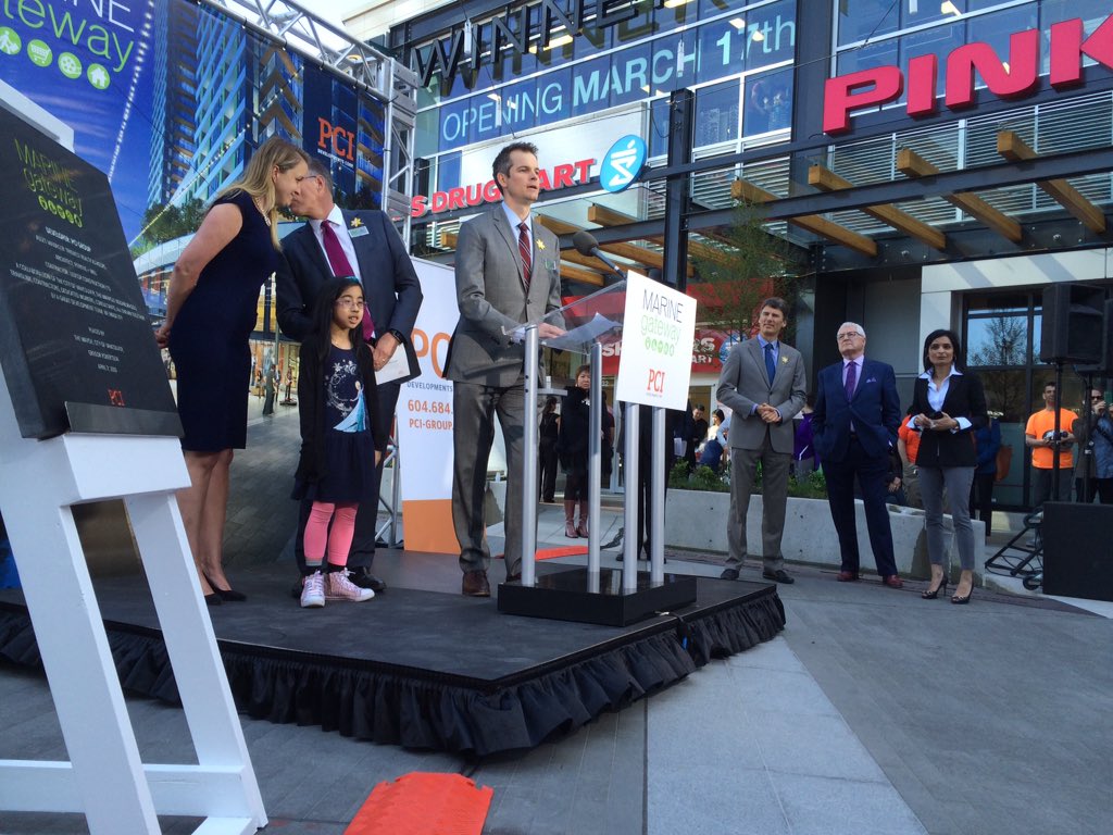 PCI Developments commemorated the grand opening with a donation to Sir Wilfred Laurier Elementary School.