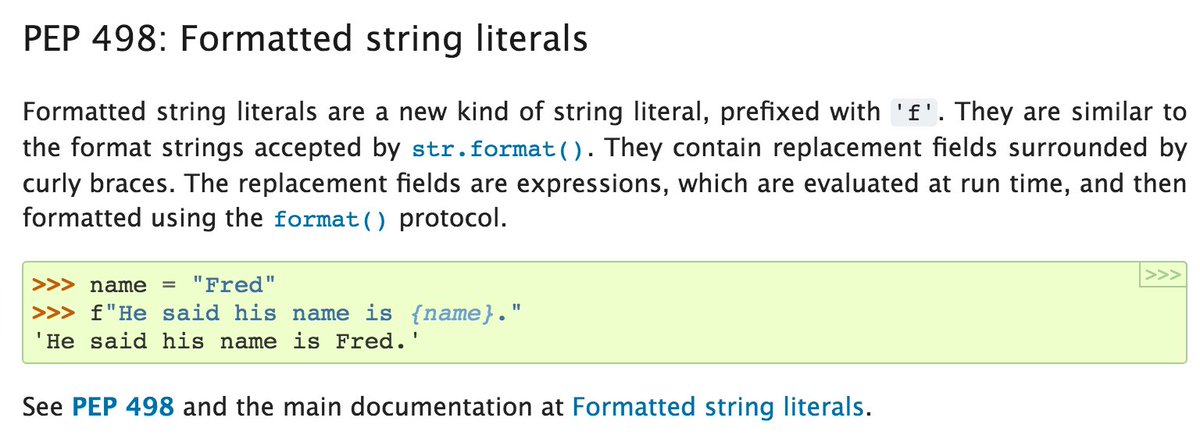 randal_olson's tweet image. What's new in #Python 3.6. #programming

I'm excited about the new string formatting!

docs.python.org/3.6/whatsnew/3…