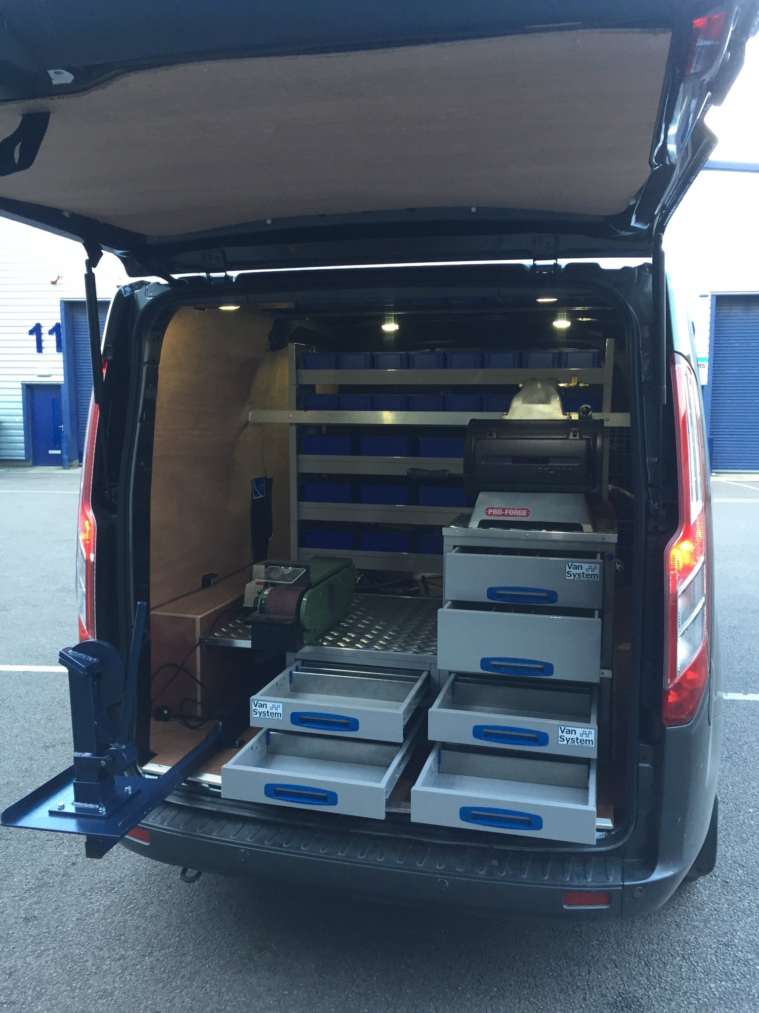 van underfloor drawers