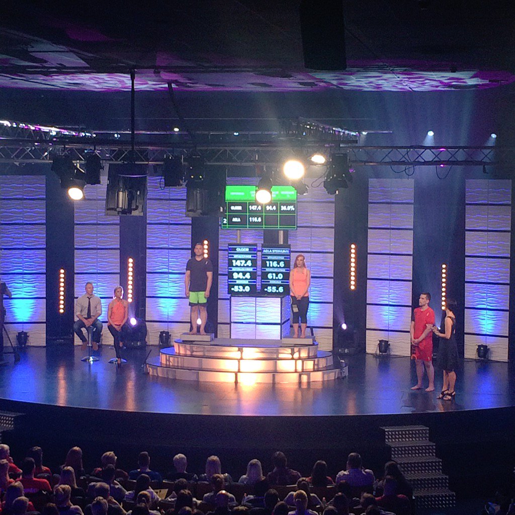 Hún Agla komin á viktina og náði 55.6 kíló! Glæsilegt #biggestloserisland #BLI3 #úrslit