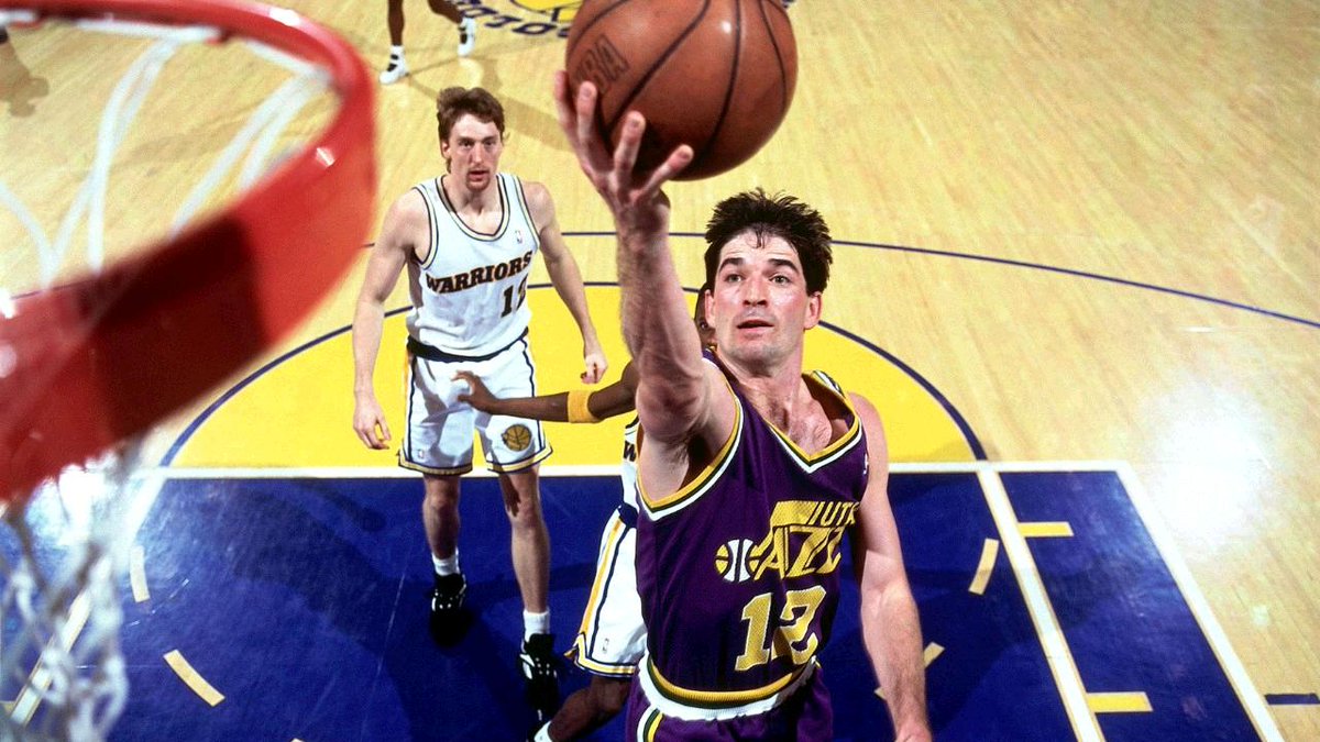 NBAcom's tweet photo. Today on #TBT, we pay homage to legendary @utahjazz point guard John Stockton

MORE: https://t.co/KZrb2uvIQF https://t.co/bKUERYxjoP