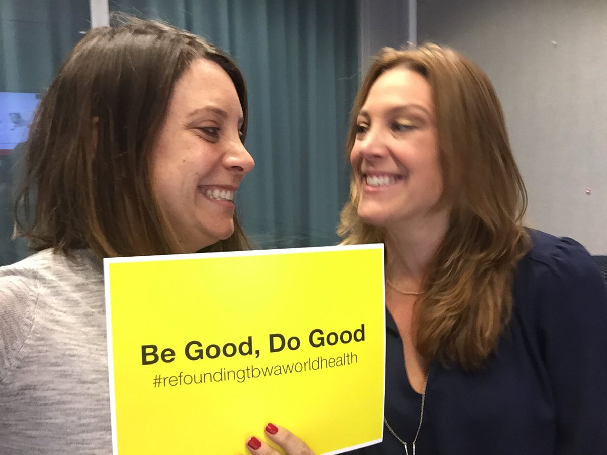LesStrangSadie's tweet photo. My work twin and I celebrating our new partnership with TBWA #refoundingtbwaworldhealth https://t.co/N6oQ1leXKF