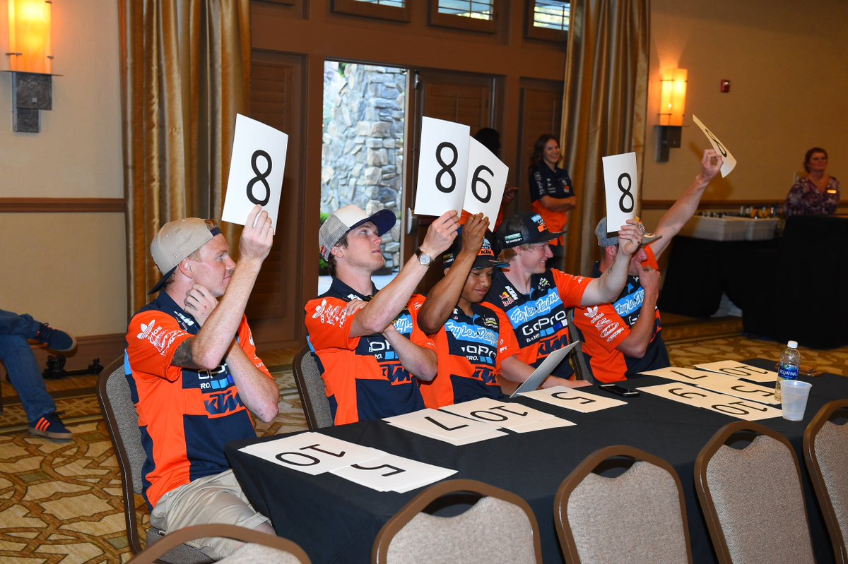 racerxonline's tweet photo. Media Training: @JasonWeigandt  gets deep into it with the next generation of KTM riders. https://t.co/pW9h4q2O1c https://t.co/JPbqyk1jqO