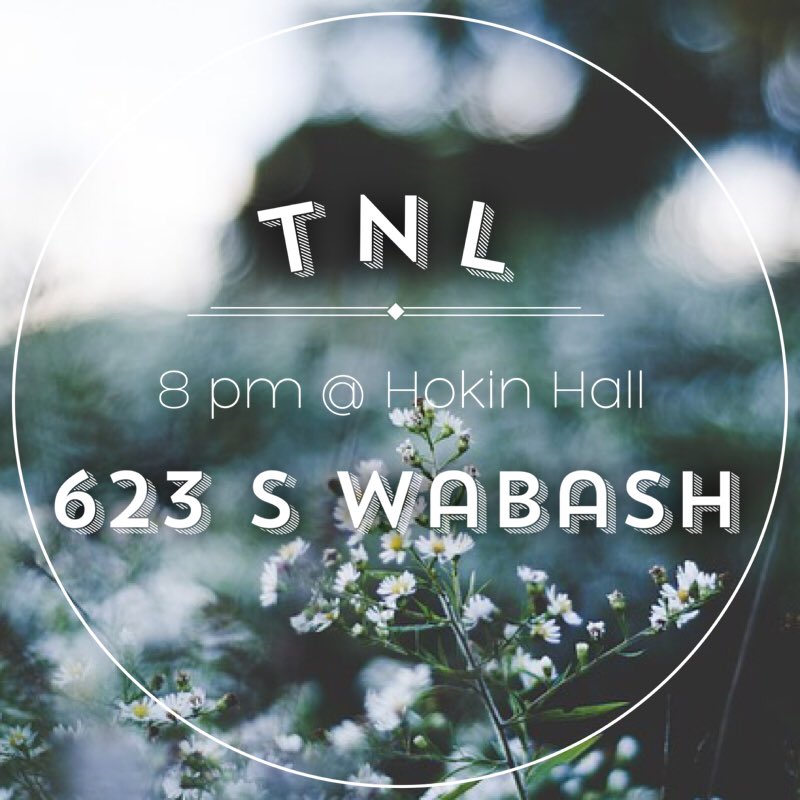 CruColumbia's tweet photo. Join us tonight for TNL @ 8 pm • Hokin Hall • 623 S Wabash 🙏🏼🎶 https://t.co/XL0KfUxfPx