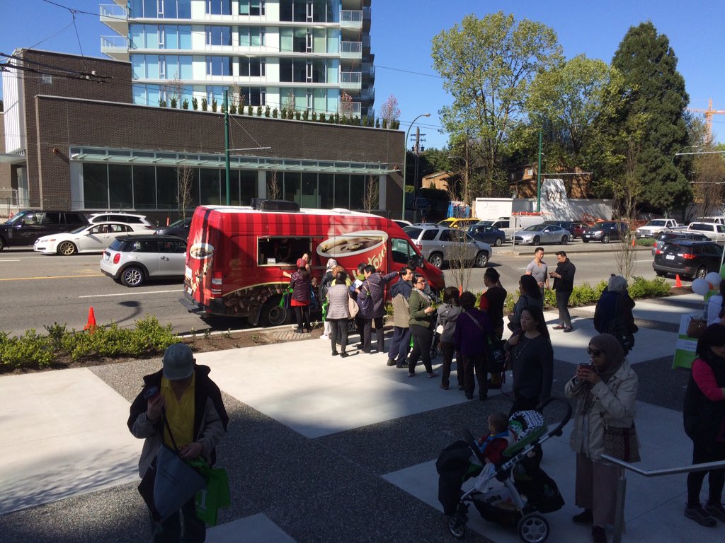 Make sure to visit the <a href="/TimHortons/">Tim Hortons</a> truck on Marine Drive! #MatineGateway