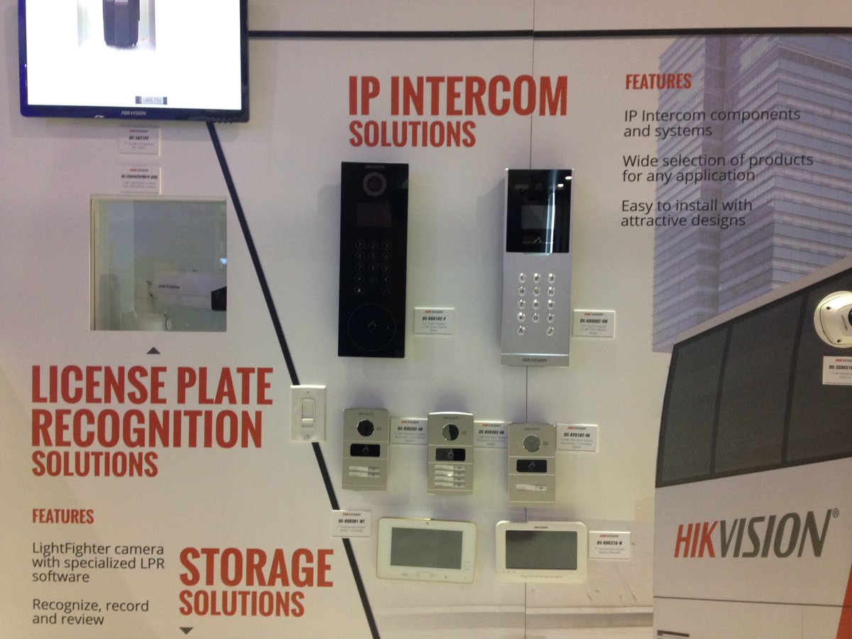 HikvisionUSAinc's tweet image. Get a peek at #Hikvision&apos;s intercom, LPR, and storage solutions in #ISCW16 booth 14059. #ISCWest