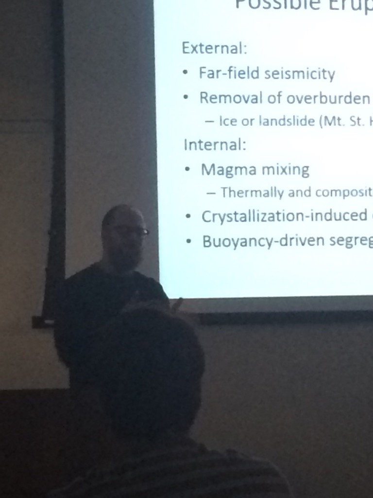CUNYGCEES's tweet photo. #colloquium #MrVolcano #JohnZ #studentresearchday #crystalmush #fluidinclusions #magmachamber @GC_CUNY @GCsciences https://t.co/okXpgaezbr