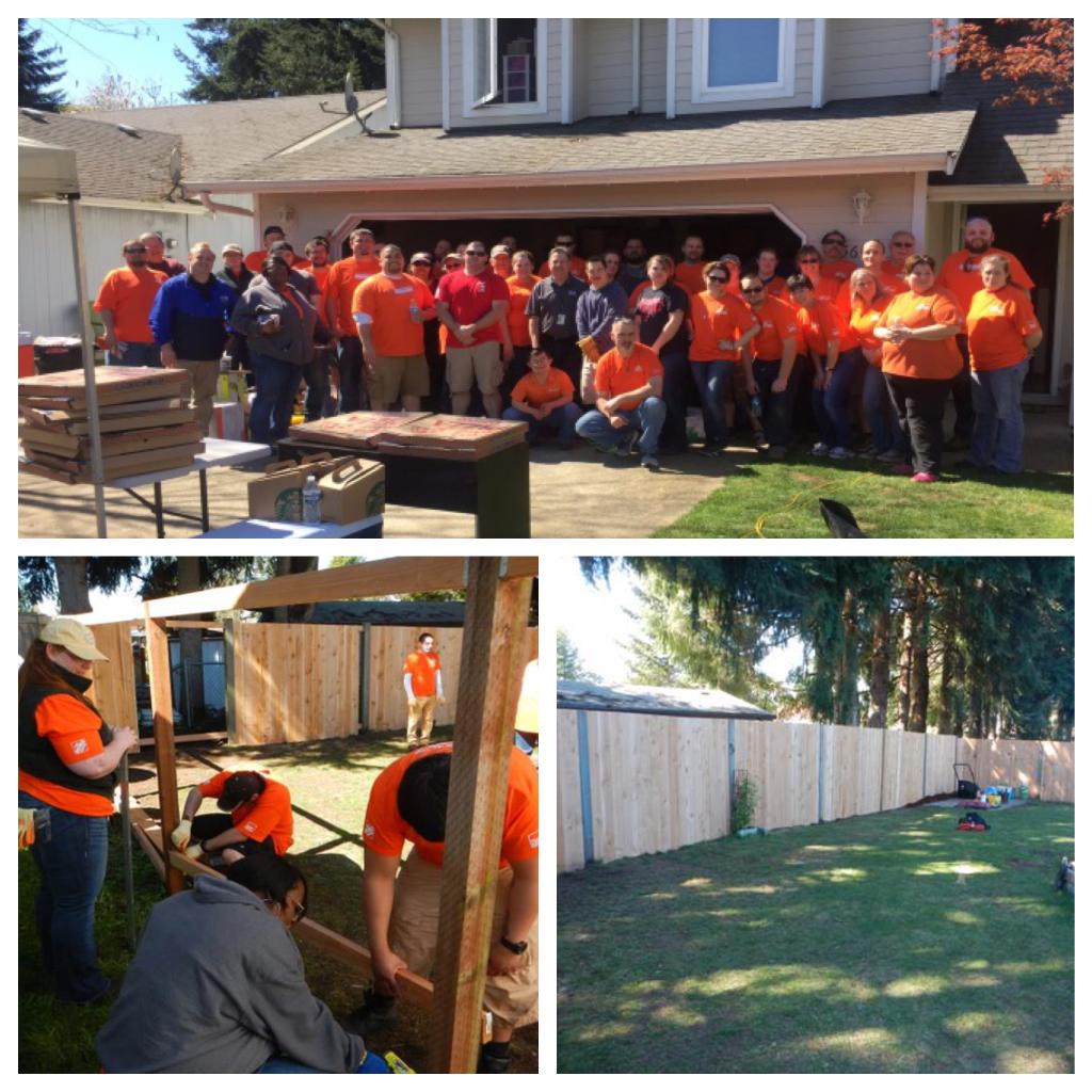 A vet's home in Lacey, WA got new floors, updated bathrooms &amp; a yard makeover – all in a day’s work for #TeamDepot!