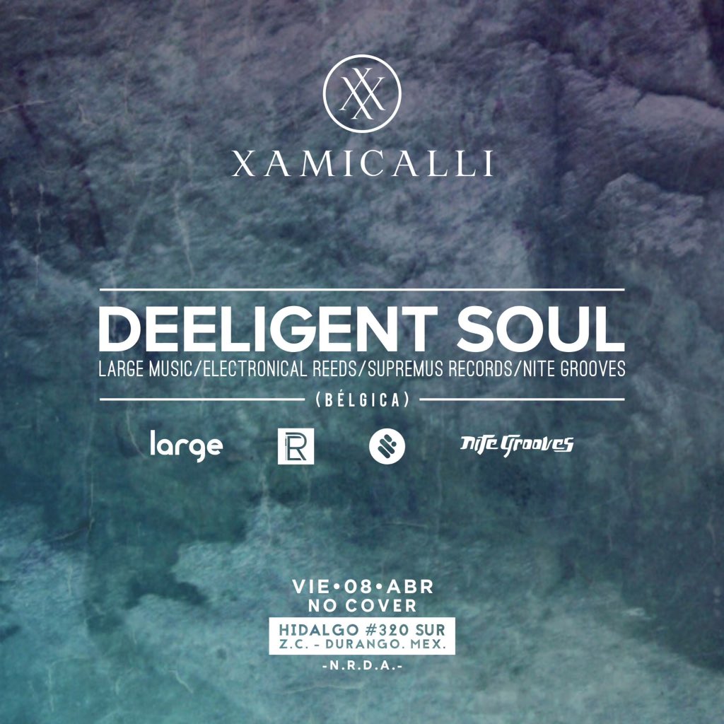 xamicalliclub's tweet photo. 🇲🇽❌🇧🇪
Este viernes 8 de abril por primera vez em #Mexico desde #Belgica @DeeligentSoul @deeleegenz 🔊🎶👌🏼 https://t.co/vMb0mg3psE