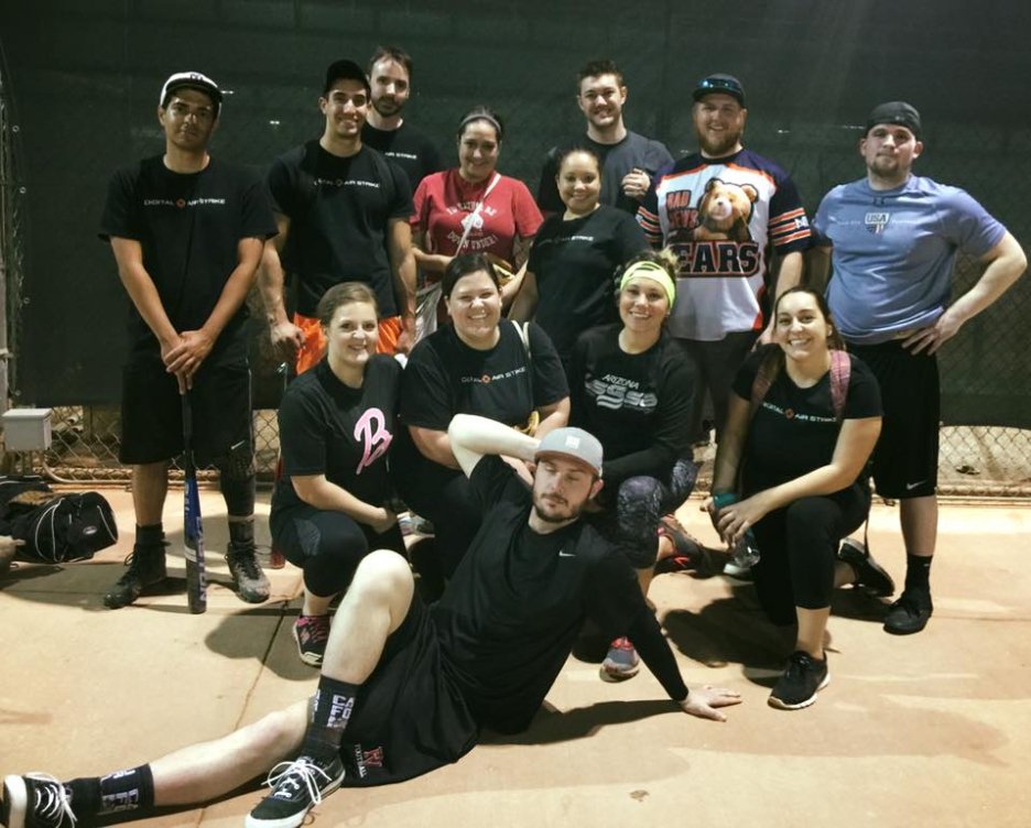DigitalAirStrk's tweet photo. Spring #softball, watch out! Our #DASONE team started last night, and they are here to win! https://t.co/ppLzuTRAGc