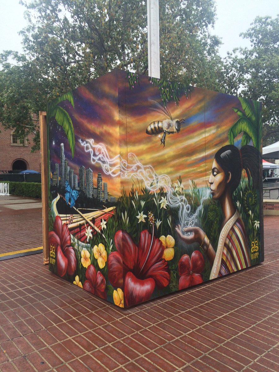 latimesfob's tweet photo. Super rad art for #Bookfest, curated by @BrandedArts. Featured artists include @ClintonBopp &amp; @never1959. https://t.co/t1YM33AJ6z