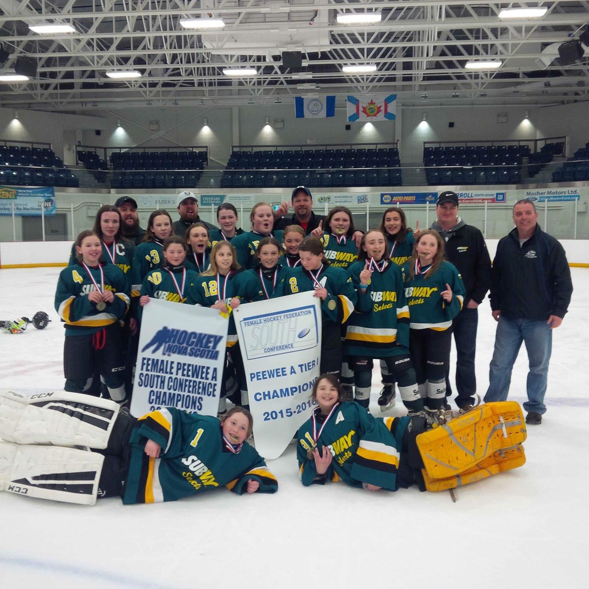 CorinneMackeil's tweet photo. Next stop @RBC Day of Champions. These peewee A girls are ready for one last win!! #subwayselects #rbcdoc2016 https://t.co/FuWrtIkF6O