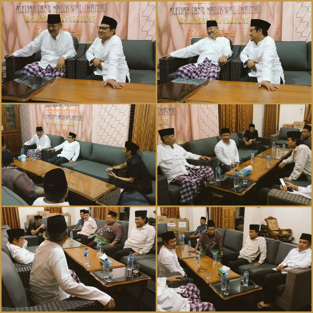 Inisiator 300rb Hataman Alquran serentak <a href="/cakiminpkb/">Cak Imin</a> sowan pd KH Dimyati Rois di dampingi <a href="/Kadir_Karding/">Abdul Kadir Karding</a> <a href="/yusuf_ch/">M Yusuf Chudlory</a>