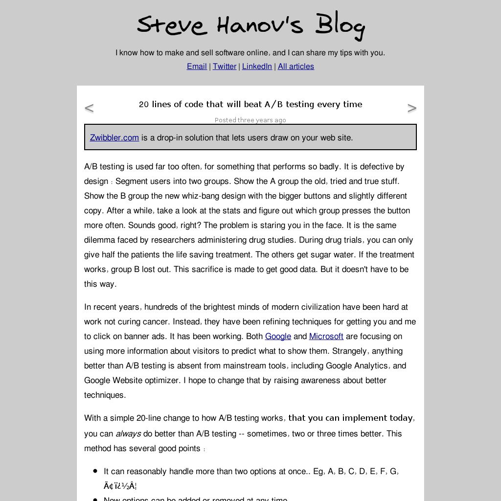 Andrew Chen Lines Of Code That Will Beat A B Testing Every Time Via Vladiim T Co Hnd8pscpoc T Co Hasdzwbvd2 Andrew Chen Lines Of Code That Will Beat A B Testing Every Time Via Vladiim T Co Hnd8pscpoc T Co Hasdzwbvd2