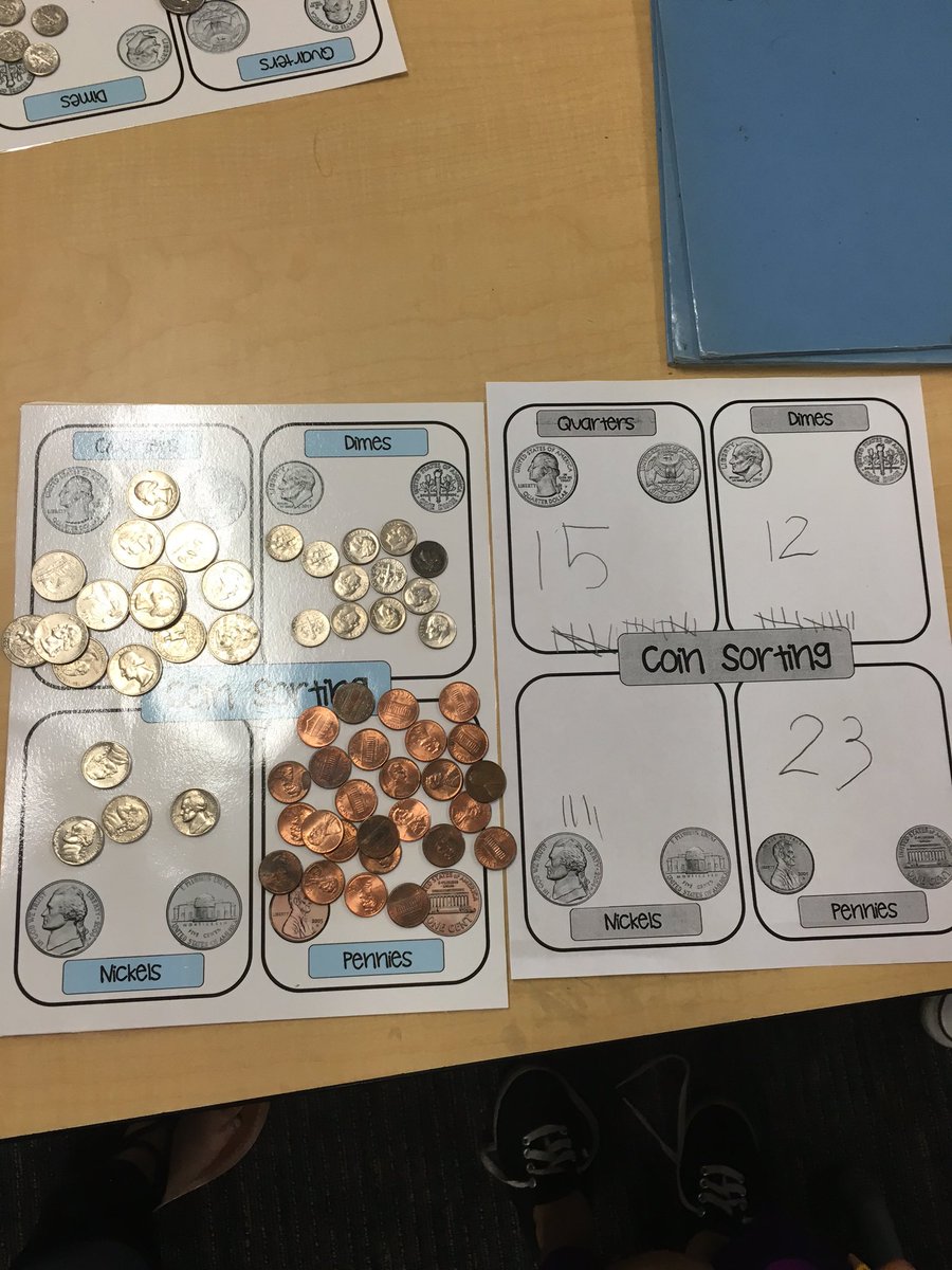 Coins, coins, coins...sort, count, tally #tesbulldogs