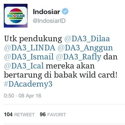 ferafqusby's tweet photo. Ayoo semua bom sms buat @DA3_Rafly dibabak wildcard supaya masuk 5besar Ketik DA (spasi) RAFLY Kirim ke 97288👇👇👇 https://t.co/F0OsCfXDOi