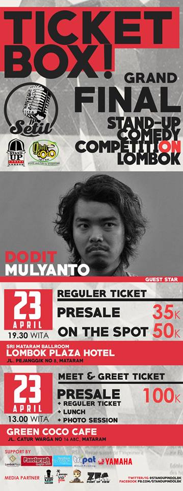 SMAN1Selong's tweet photo. cieeee @Dodit_Mulyanto bintang tamu grand final #SETIL2016 @StandUpIndoLBK @pedrogondem gak sabar buat nonton! https://t.co/ZvcKAL02uZ
