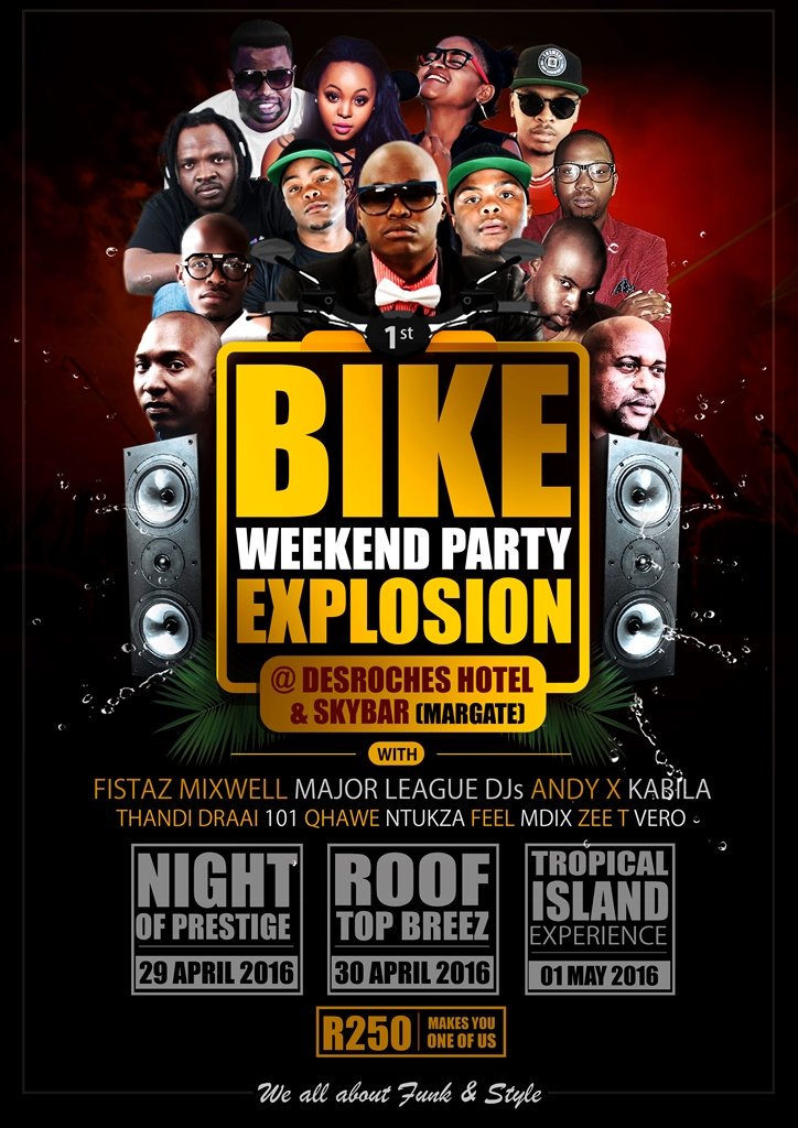 djkabila's tweet photo. Save the date!#Bikersweekend #Margate #DesrochesHotel https://t.co/7qn7iK6tYQ