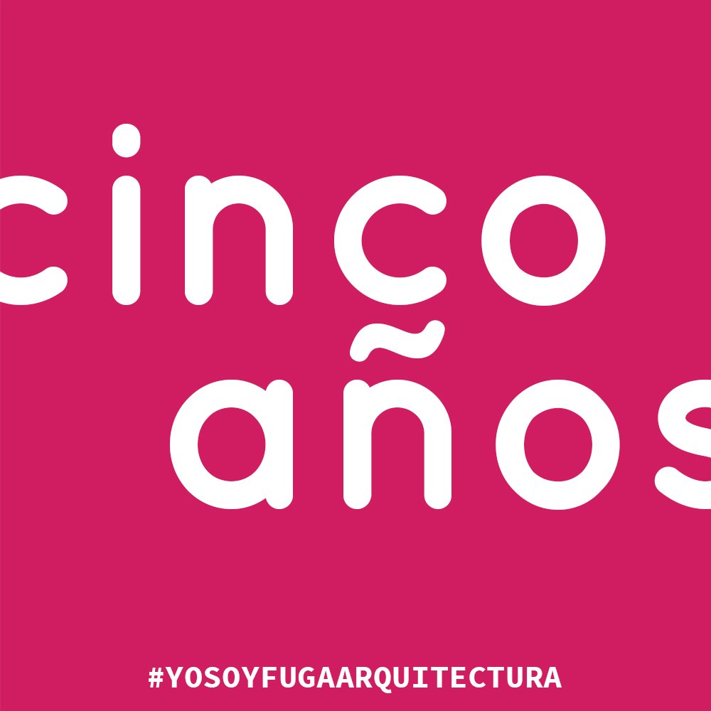 Hoy cumplimos cinco años y estamos de vuelta! Estén al pendiente de próximas actividades. #YOSOYFUGAARQUITECTURA
