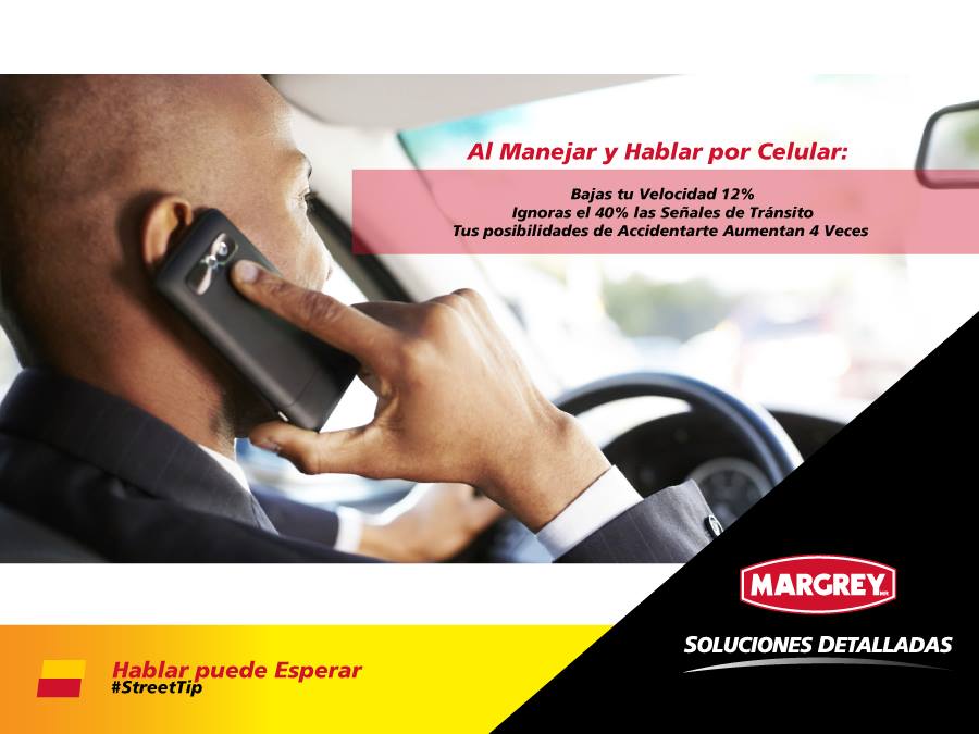 MargreyOficial's tweet photo. Aún con manos libres, el celular es una distracción. Cuidado. #LúceteAlVolante #StreetTip #Auto #Carro #Margrey https://t.co/Q6tARD3DaY
