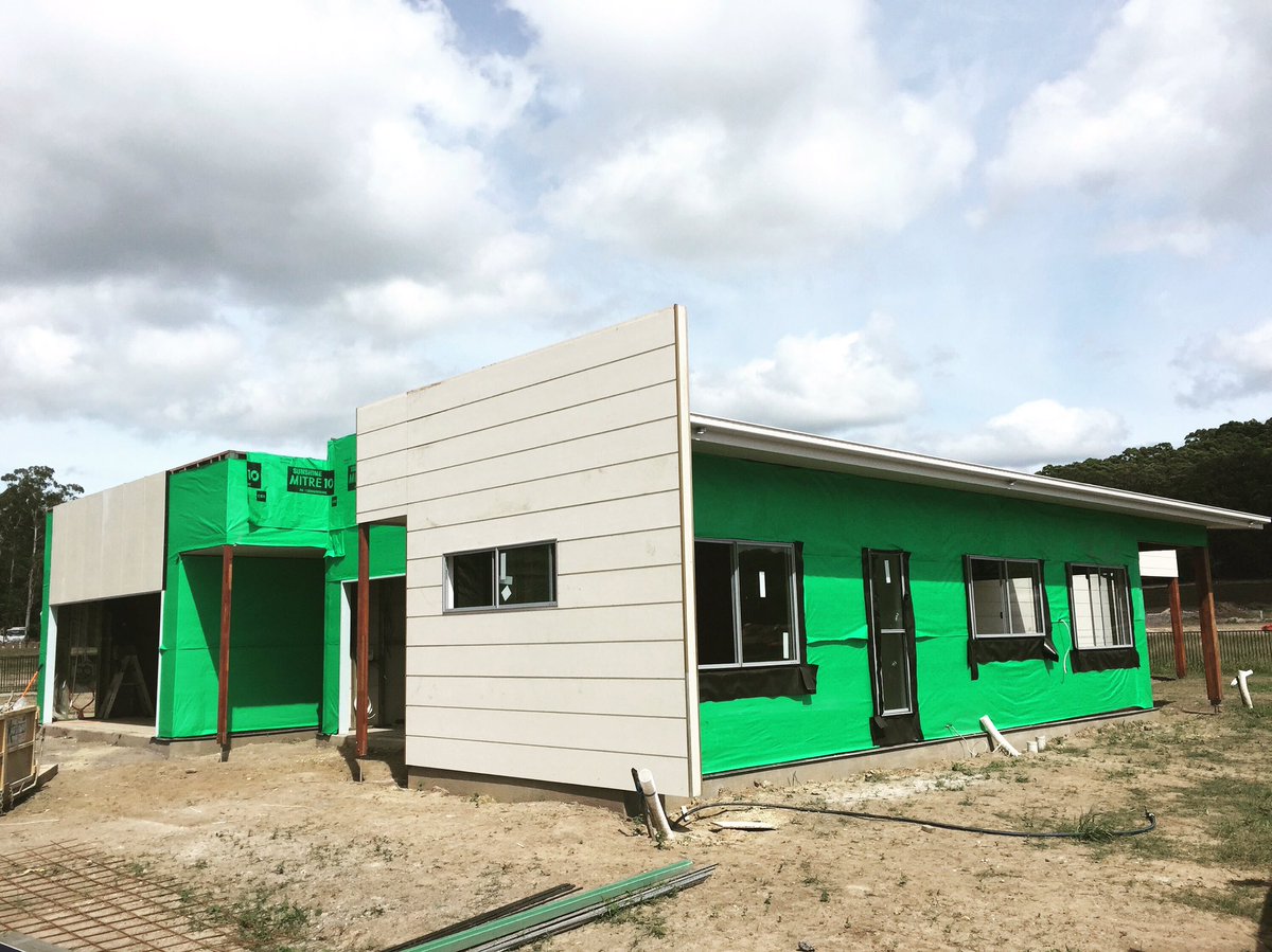 Hardies cladding done, ready for foam and render #Builder #SunshineCoast #investment #realestate #dualliving