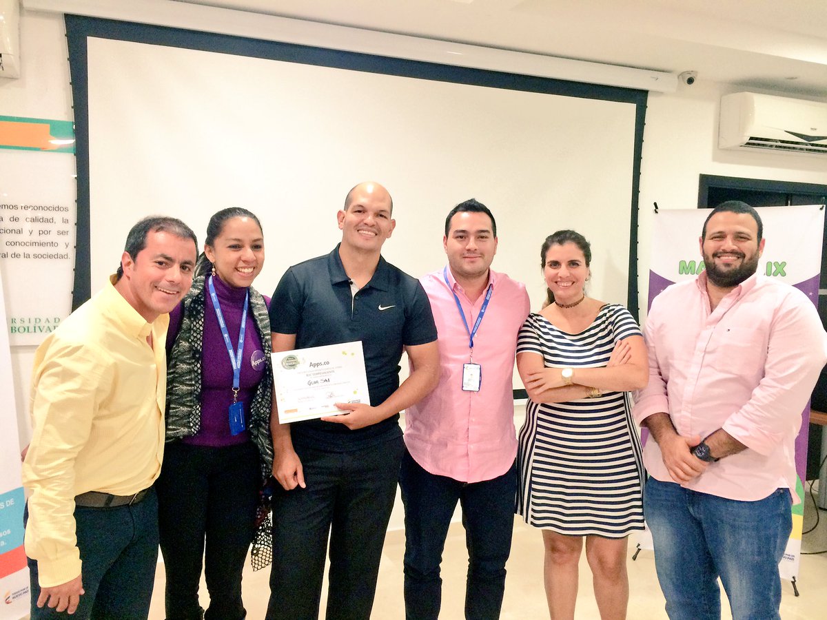 AppscoMacondo's tweet photo. ¡Qué alegría ver nuestros emprendedores felices! Hoy en seguimiento de @Ministerio_TIC @AppsCo en @unisimon https://t.co/nl8JGHBc2n