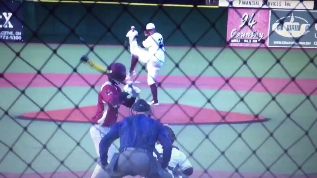 GolfNBS's tweet photo. Video: High school pitcher catches a line drive with his bare hand! Watch > https://t.co/LYXJiLNDwV https://t.co/vOJw8SKoLL