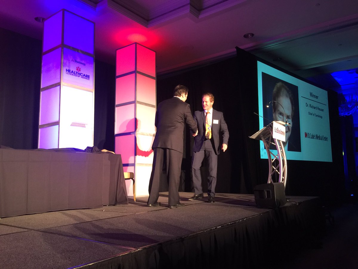 AZBigMedia's tweet photo. Dr. Richard Heuser from @stlukesmedical is the #2016HCLA Physician of the Year. Congrats @iasishealthcare! https://t.co/2x1hfpZoFT