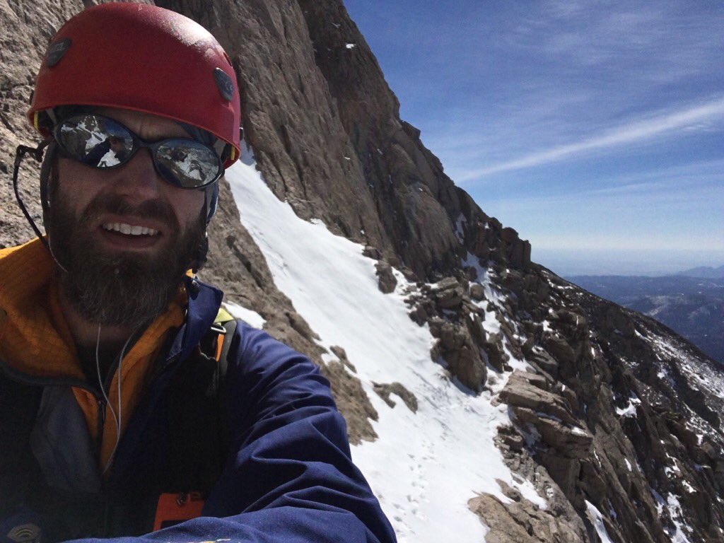 bradrmcqueen's tweet photo. Very careful crossing of the Narrows on Longs Peak today.#14ers #nofallzone #Colorado #OptOutside #climbing #exposed https://t.co/OBkmNRwvEu