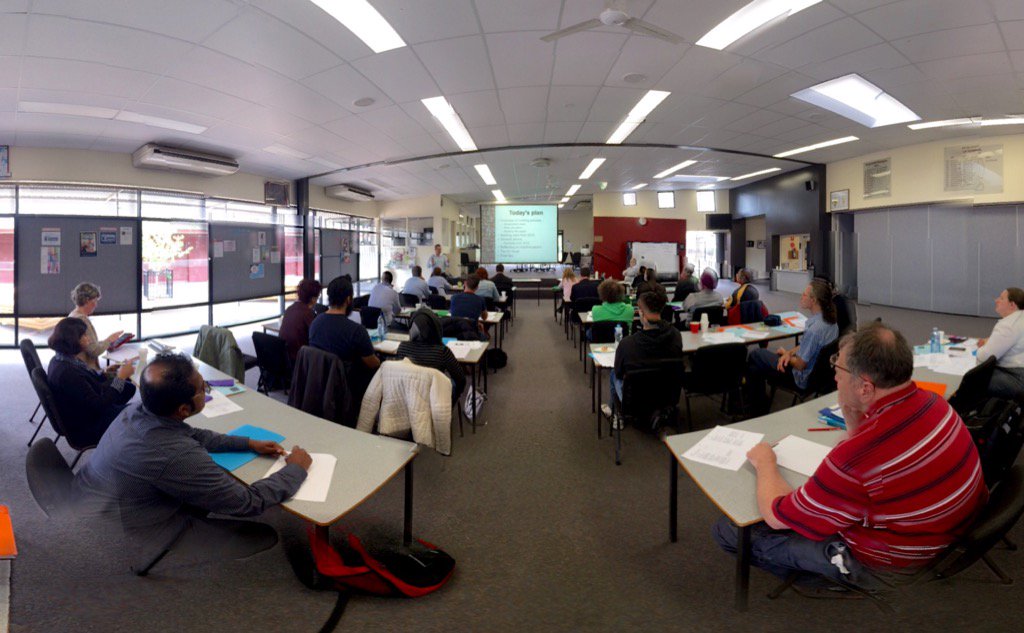 rgesthuizen's tweet photo. Listening to chief examiner  advice at #vicphysics and how marks are allocated https://t.co/4UKtJickxY