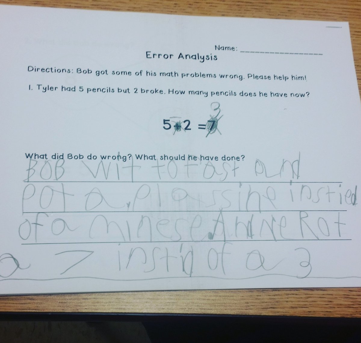 2whoolovekinder's tweet photo. Our fist time trying error analysis in Kindergarten!!! I was so proud of them for their first attempts!! https://t.co/Xg2Dnpbvye