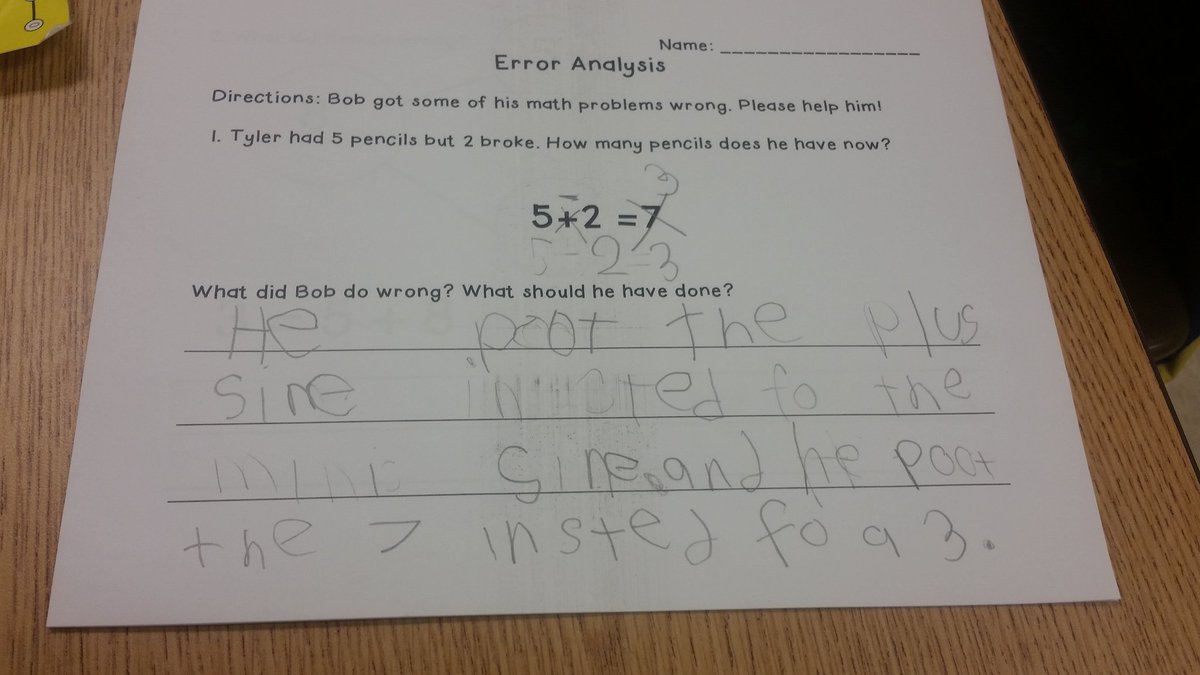 2whoolovekinder's tweet photo. Our fist time trying error analysis in Kindergarten!!! I was so proud of them for their first attempts!! https://t.co/Xg2Dnpbvye