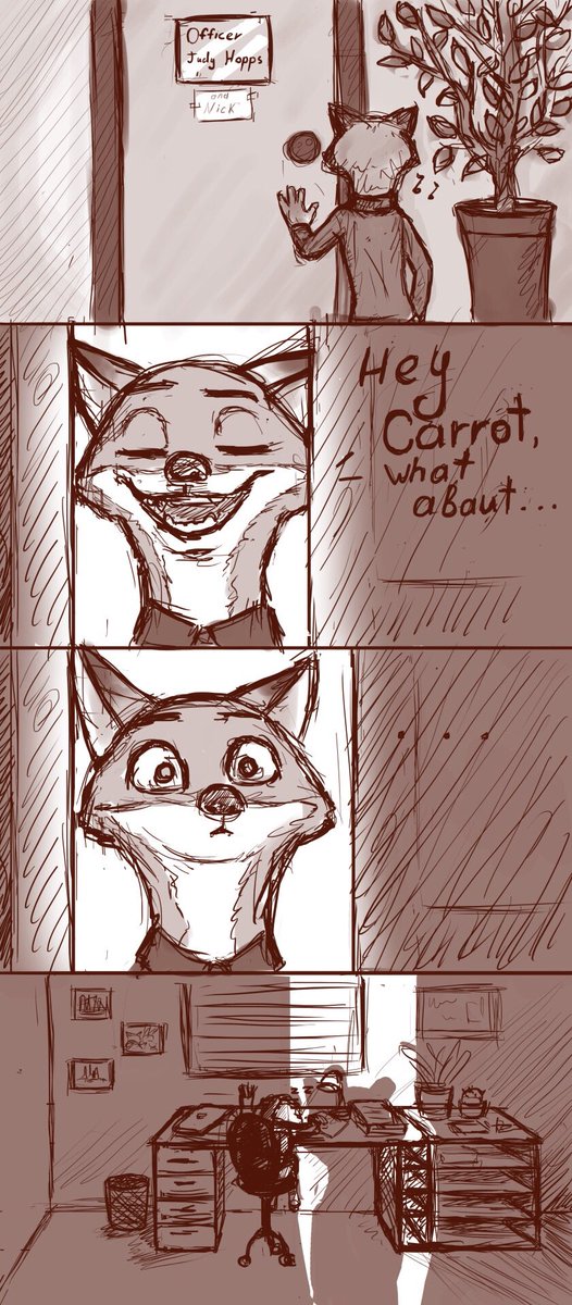 WildeNickFox's tweet photo. *sighs and shakes his head, smiling* this bunny works her tail off /way/ too often… #Zootopia https://t.co/OPAlq633Za
