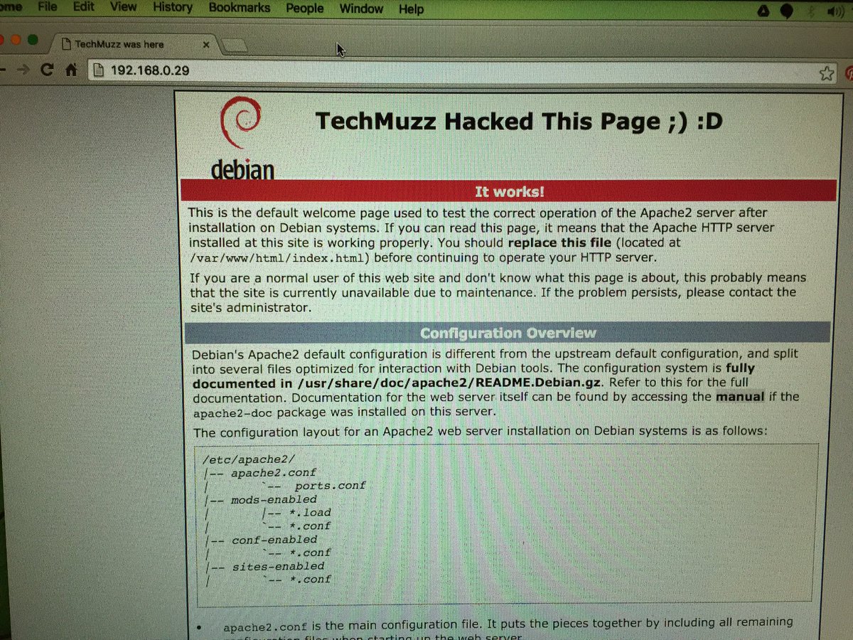 kheniparth's tweet image. Installed #apacheserver on #RaspberryPi and hacked the default page 😂😂😂