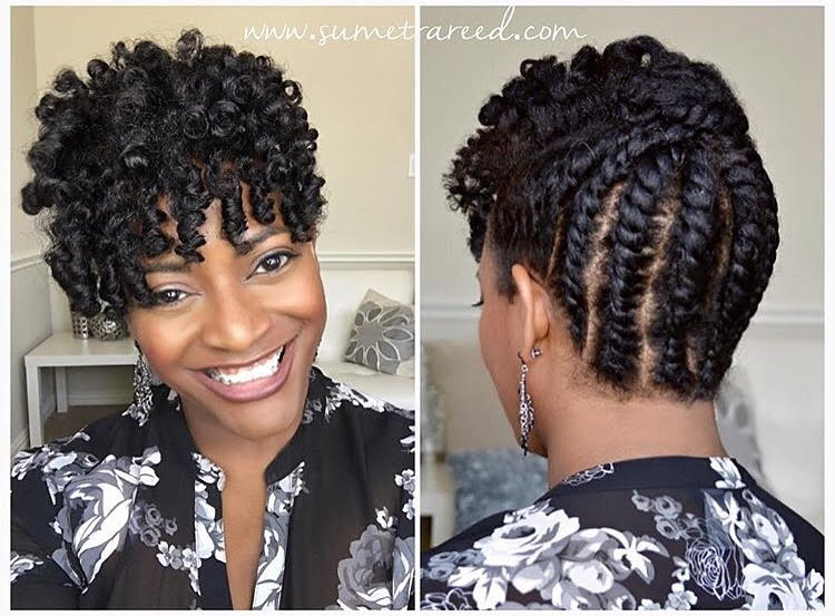 Natural Hairstyles On Twitter Simple Flat Twist Updo For Natural