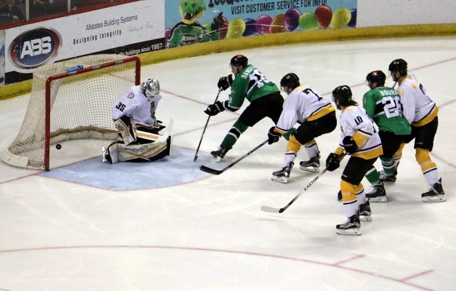 icegators's tweet photo. Gators win in OT 3-2 over the RiverKings. Double header April 8 &amp; 9 @cajundome vs  the IceBears. Puck drops at 7:05. https://t.co/q5t2JVm6hl