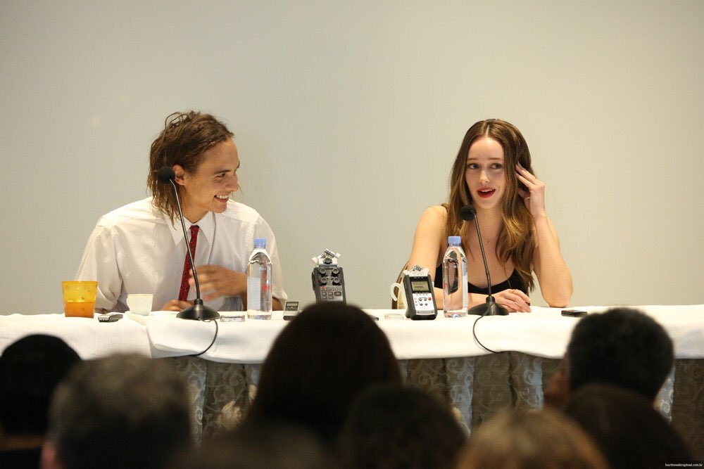 clexasource's tweet photo. [PICTURES] Alycia with #FearTWD co star Frank Dillane doing press for season 2. https://t.co/2eb1Ueiv62