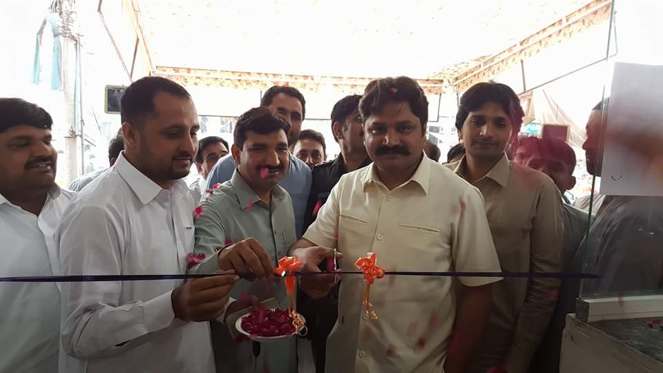 Inauguration of model meat shop at Phalia. We should discourage open meat shops containing filth and flies now